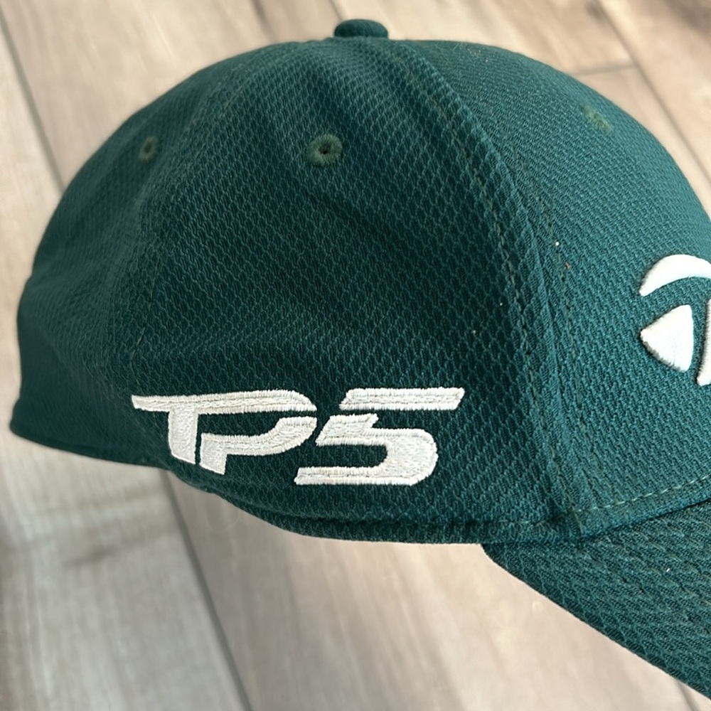 TaylorMade Cap 39Thirty M1 TP5 New Era Golf Hat Green White Stitched Logo S/M - Picture 4 of 9